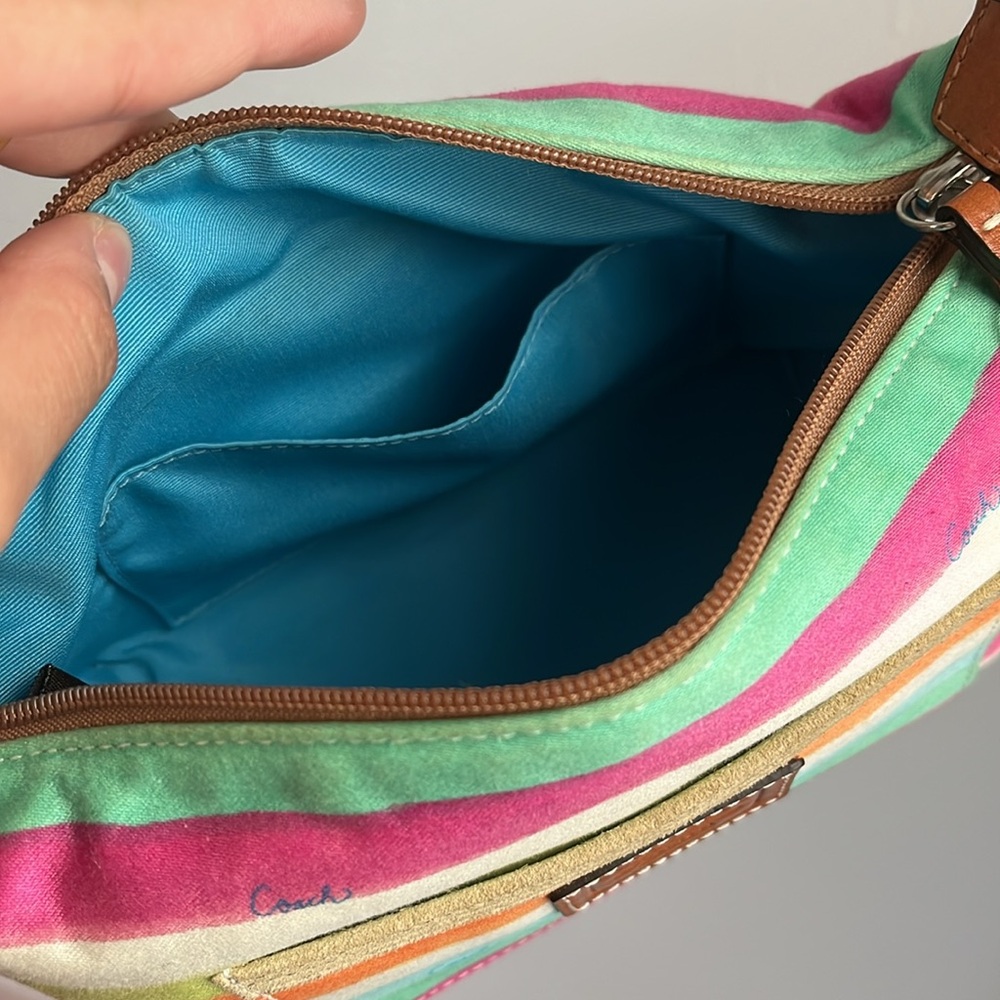 Coach Vibrant Striped Baguette - Picture 10 of 10